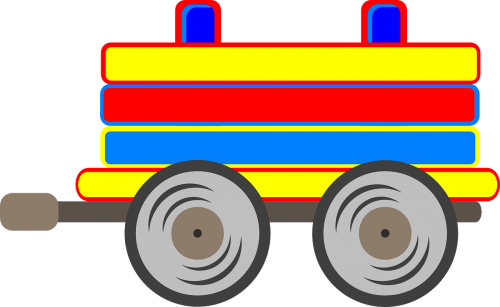 toy trailer wooden