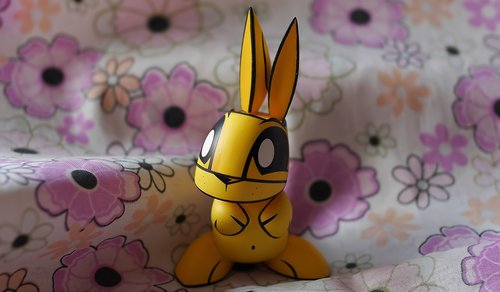 toy  yellow  rabbit