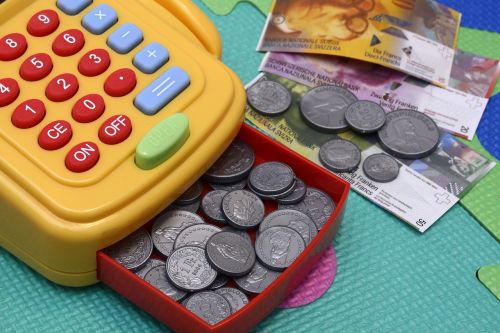 toy cash register play money