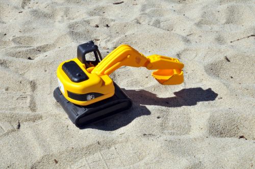 Toy Truck In Sand Box
