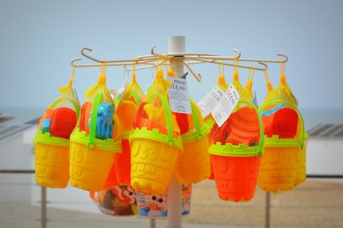 toys buckets beach supplies