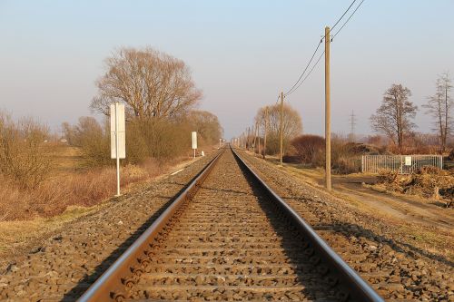 track railway railroad tracks