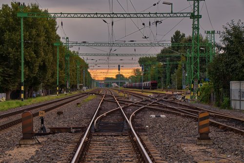 tracks  railway station  soft