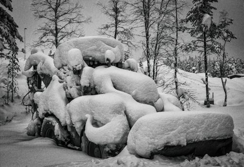 tractor winter snow