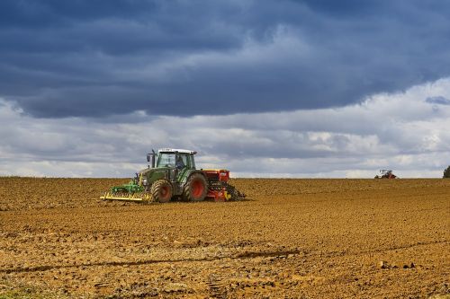 tractor field landscape