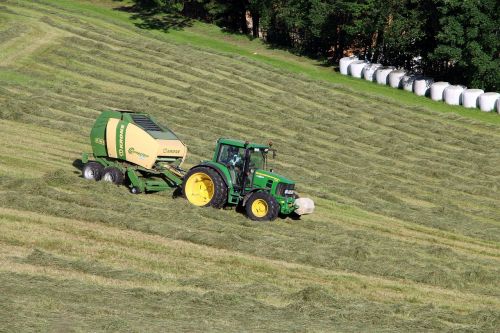 tractor meadow hay