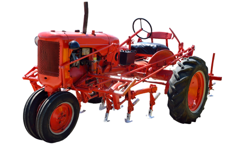 tractor red isolated