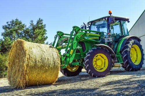 tractor hay bale