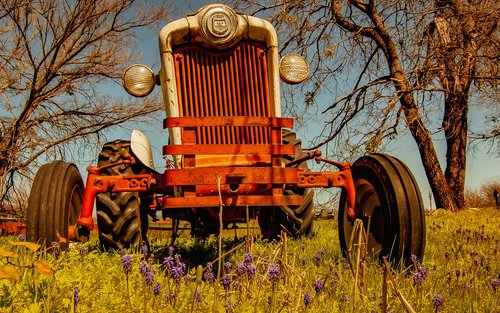 tractor  antique  agriculture