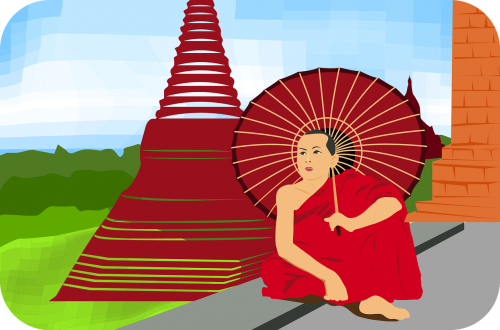 traditional art vector graphic myanmar