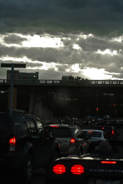 traffic dusk highway