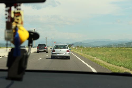 traffic blue car