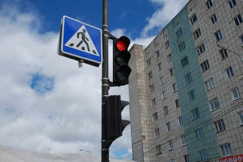 traffic crosswalk red light