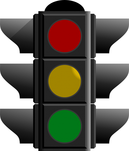 traffic light off red
