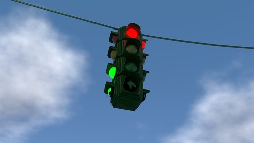 traffic light  red  yellow
