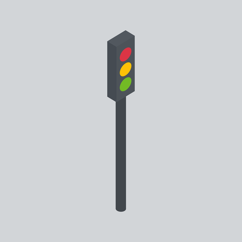traffic light  traffic sign  isometric