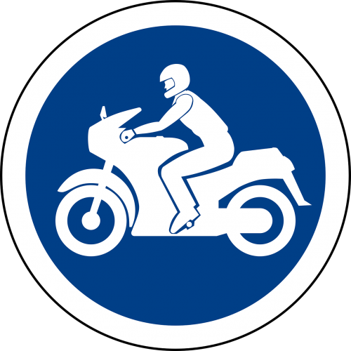 traffic sign lane motorcycle motorcycle