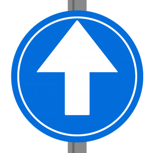 traffic sign one way dutch