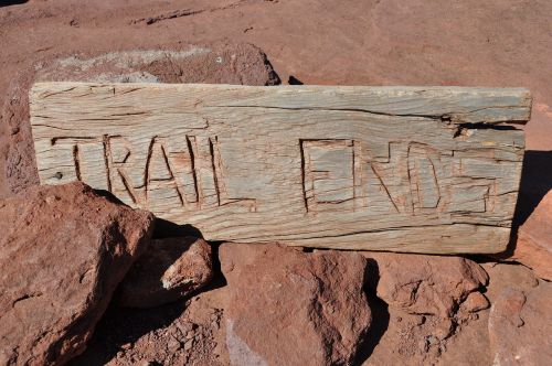 trail ends sign nature