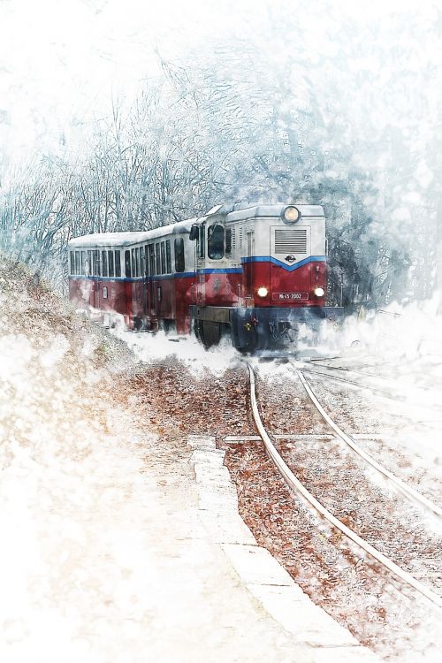 train road winter