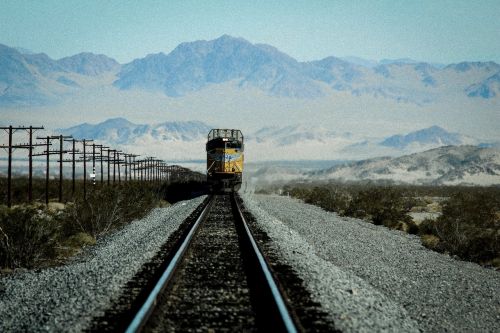 train train tracks desert