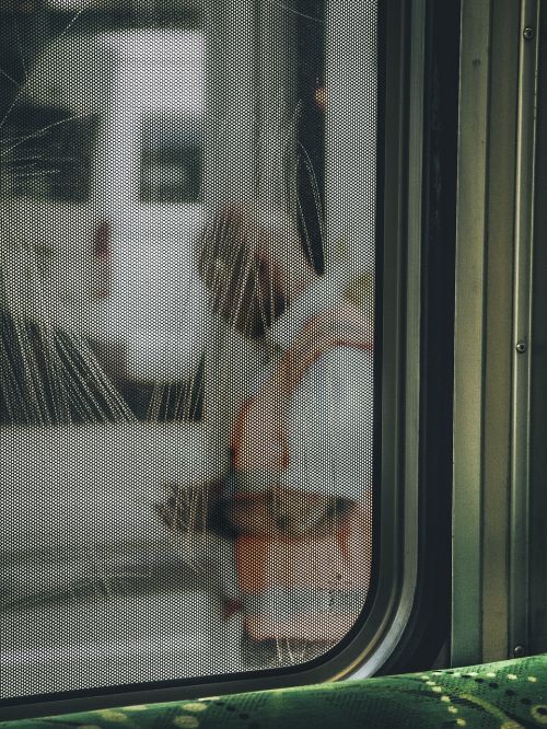 train window people