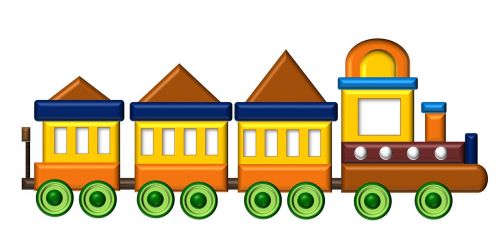 train colorful cartoon