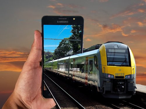 train  railway  smartphone