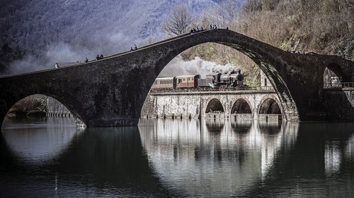 train  bridge  locomotive