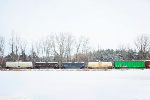 train  tracks  winter
