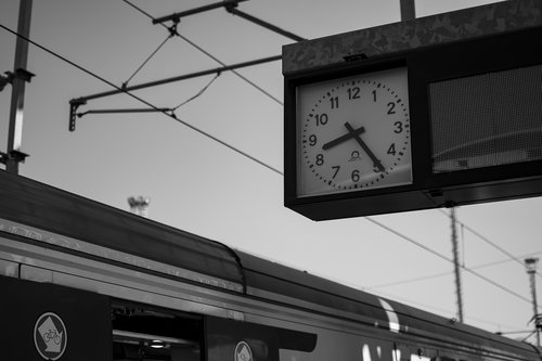 train  monochrome  railway