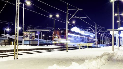 train station train motion