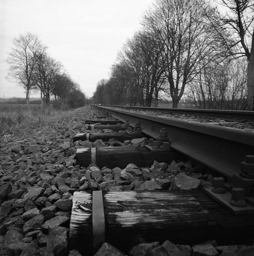 train tracks rocks train