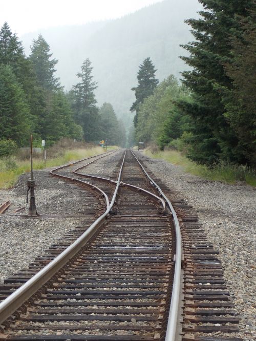 train tracks rails railroad