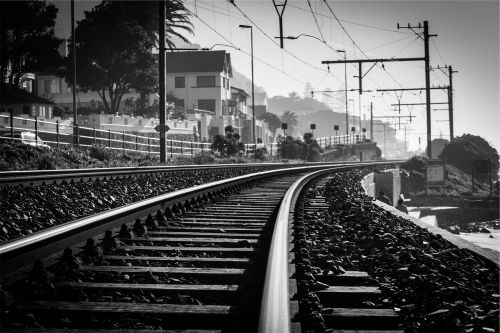 train tracks railroad railway