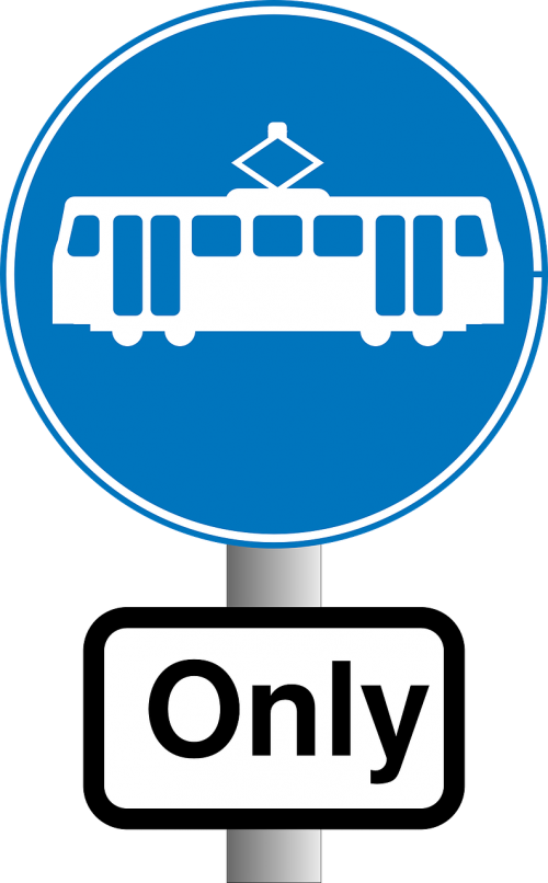 tram sign stop