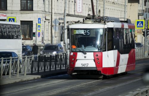 tram st petersburg russia transport