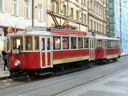tram antique red