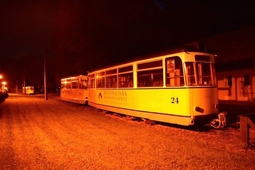 tram night traffic