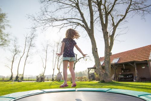 trampoline girl play