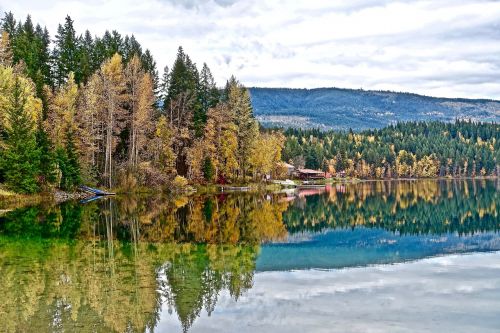 tranquil autumn reflection