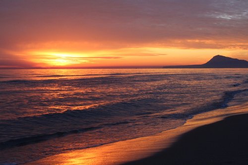 tranquil  reflection  orange