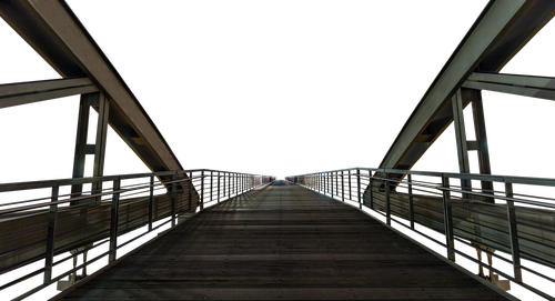 transparent  bridge  isolated