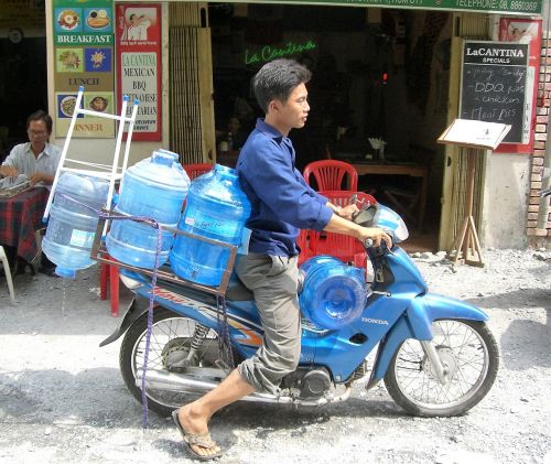 transport scooter water