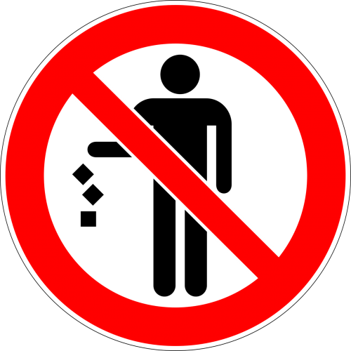 trash prohibited no