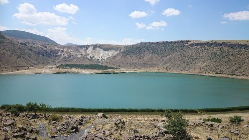 travel crater lake in cappadocia sulphuric lake