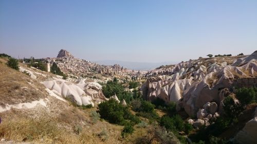 travel panoramic view of cappadocia calcareous formation