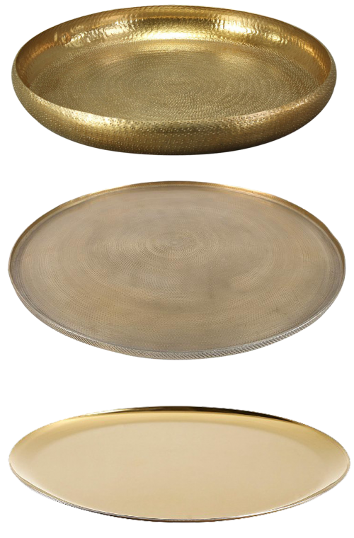 tray golden isolated