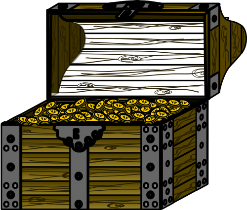 treasure chest gold wood