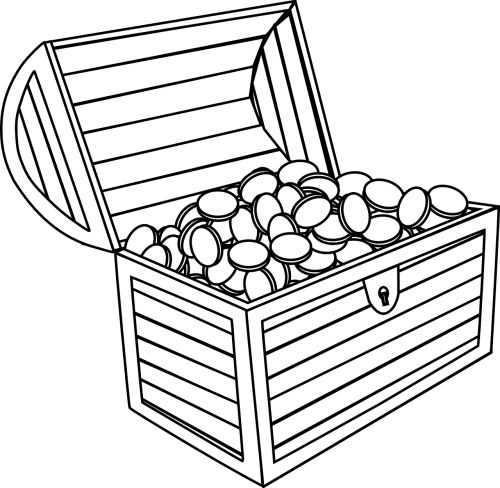 treasure chest coins open